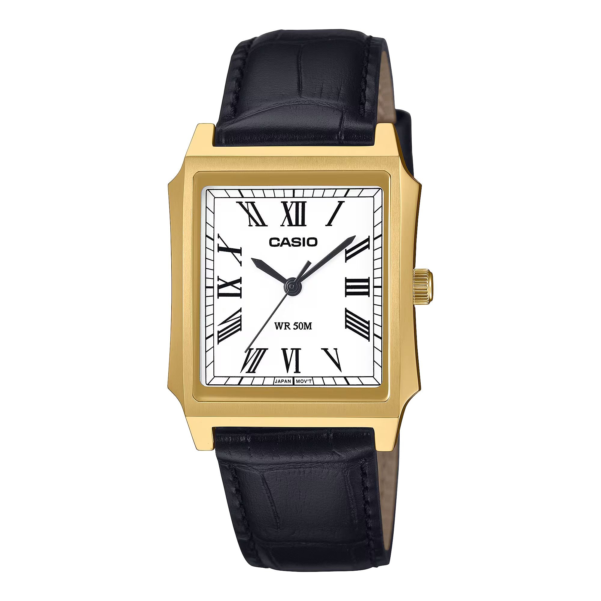 Orologio Uomo Casio Acciaio Pelle Nero Quarzo MTP-190GL-7BVEF